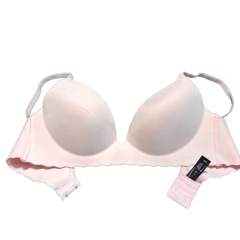 TAHARI Petal Pink Seamless Contour Bra Minimalist Blush Nude 34C